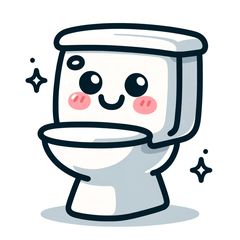 Cute Toilet Character Stickers