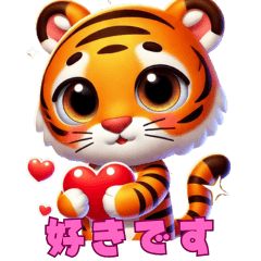 Stiker Harimau Super Imut