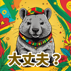 A wombat that loves reggae.