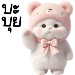 Pink bear cat