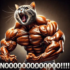 Flex! Bodybuilder Cat