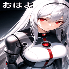 Silver-haired mechanical girl