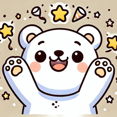 いつものんびり白クマくん