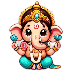 Cute Auspicious Ganesha