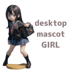 Desktop Mascot girl Sticker