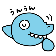 shark with round teeth Sticker every day