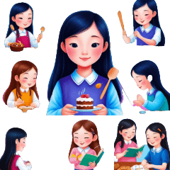 認真女學生