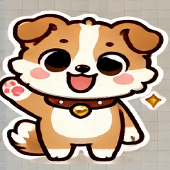 Fluffy Paws! Cute Dog Stickers