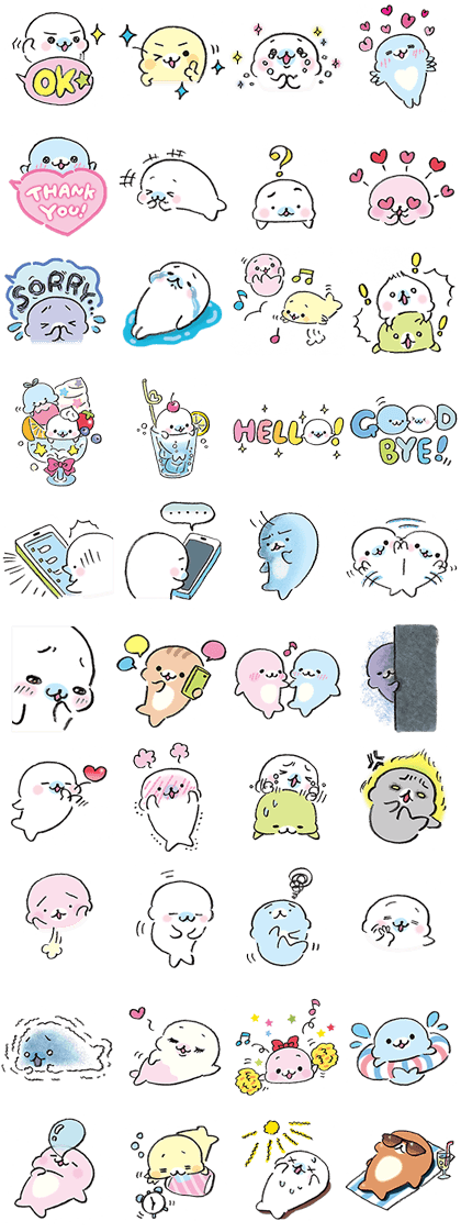 Mamegoma's Silly Sticker Set