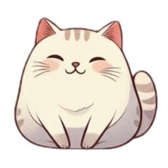 smiling round cat