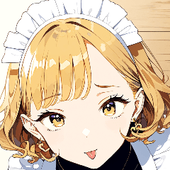 Anime blonde maid picture