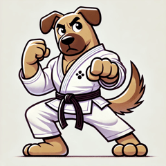 Karate Dog Stickers