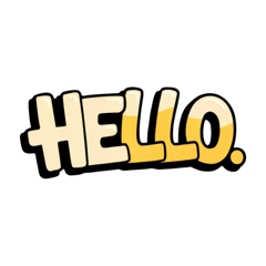 Colorful Hello Comic Style Greetings