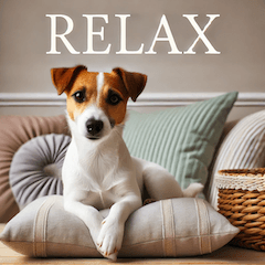 Relaxing Jack Russell Stickers