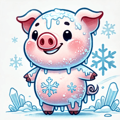 Frosted Pig's Winter Expressions