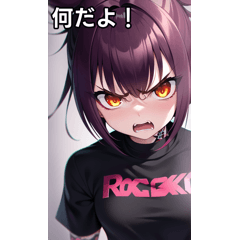 angry face rock punk girl