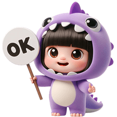 little Girl Purple Dino [TW]