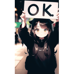 Cute girls say OK