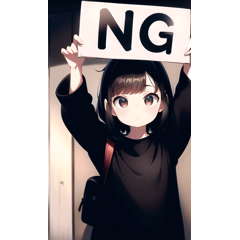 Cute girls say no