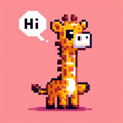 Pixel Giraffe Stickers @SFW