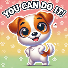 Encouraging Jack Russell Stickers