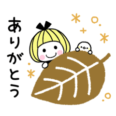 yurukawa girl autumn sticker