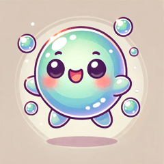 Cute Bubble Character Emotion Stickers