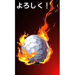 burning golf ball