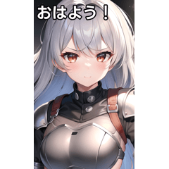 Silver-haired girls fight