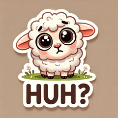 Cute Teary Sheep Stickers @SFW