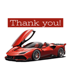 Passionate Red Sports Car Stickers