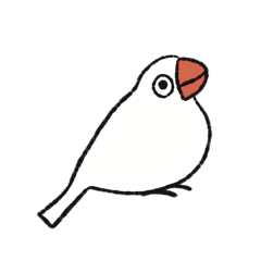 Stickers of a small bird