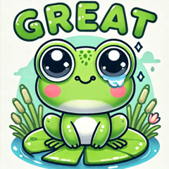 eary-Eyed Frog Stickers@SFW