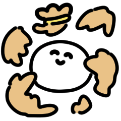 Smiling oden anime Sticker