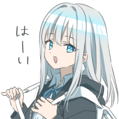 Silver Haired Girl(uniform)