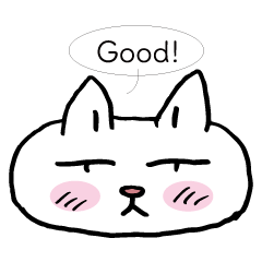 The cat 's face sticker2.(English)