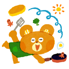 Happy playful bear