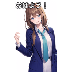 Talkative brown-haired girl sticker