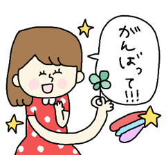 Colorful sticker Japanese poca mama