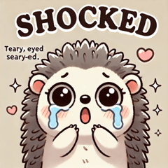 Teary-Eyed Hedgehog Stickers @SFW