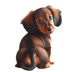 Charming Mini Dachshund Puppy Stickers.