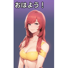 Summer sea and vermilion swimsuit girls