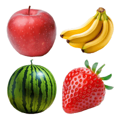 AI Fruits-Fruits @Apple-Banana-Sticker