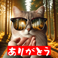 "Forest Adventure Cat Stickers"4