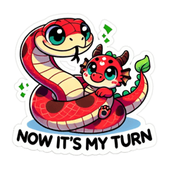 A cute snake for the year of the snake