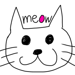 meow cats sticker