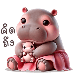 Moowan cute Hippopotamus (THAI)