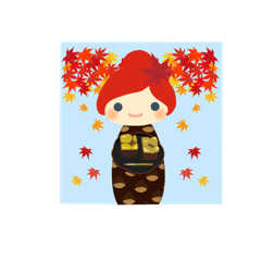 Komameko-chan Autumn Stickers