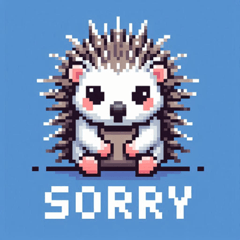 Pixel Porcupine Stickers@SFW