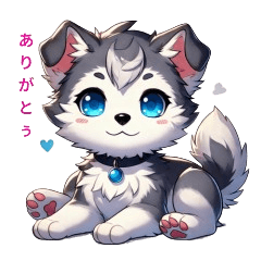 Husky dog daily sticker